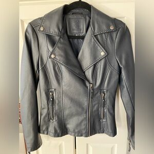 Max Studio Moto Jacket Navy Blue